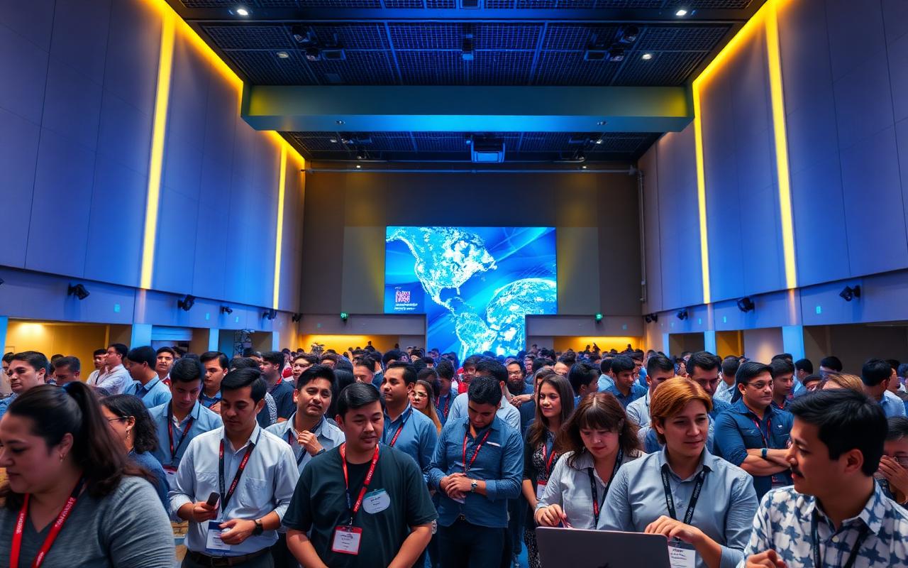 Marketing professionals from major advertising and technology companies at a global summit